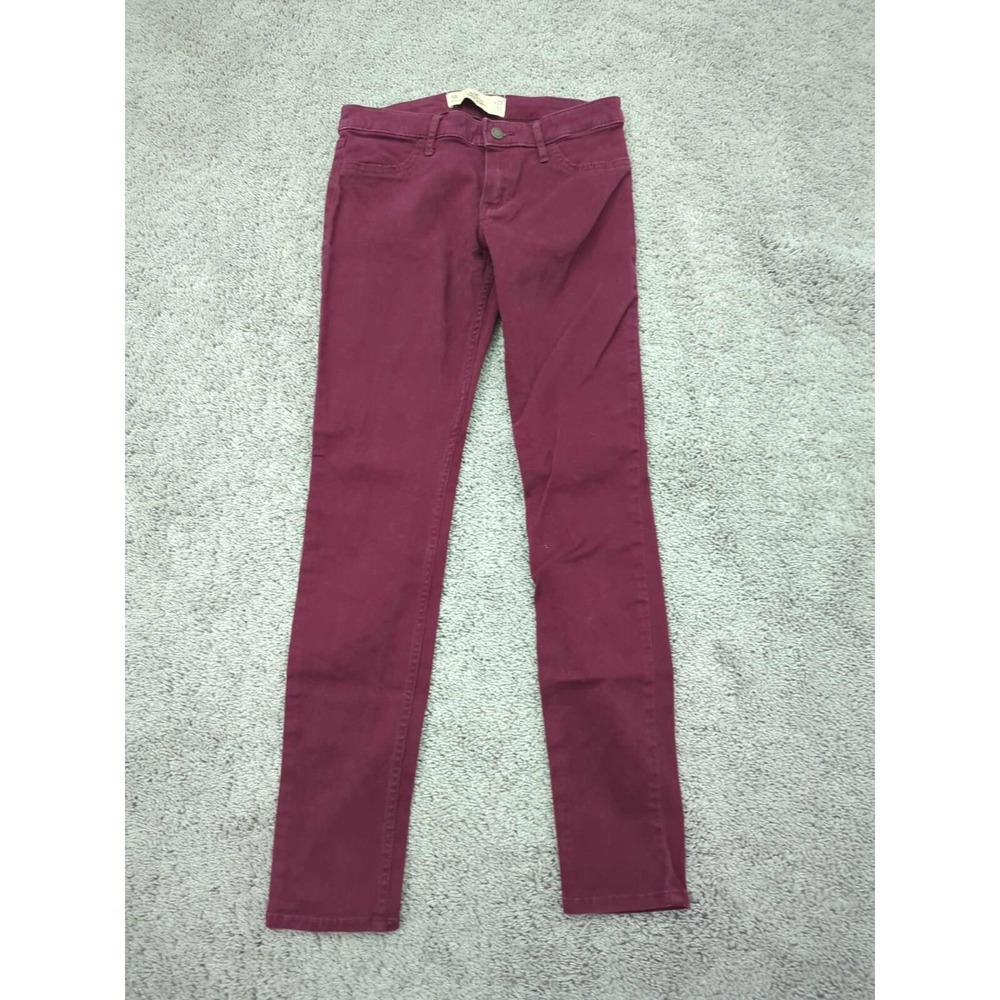 Hollister Pants Womens 5R Red Super Skinny Low Rise Jegging Stretch